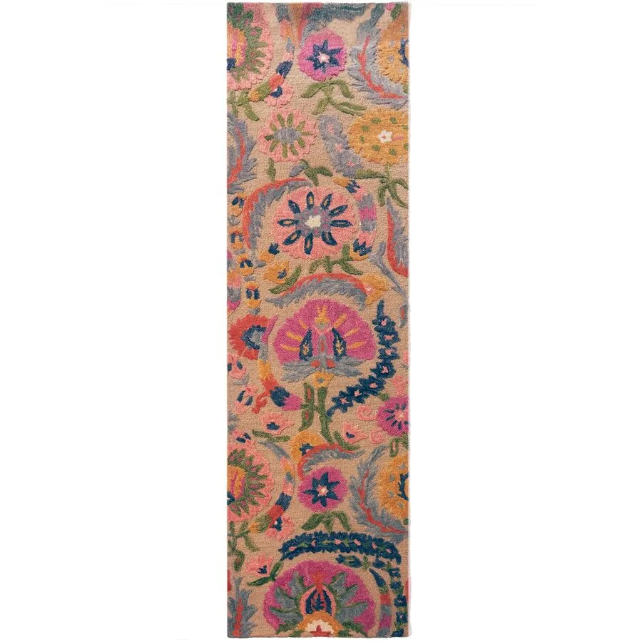 Teppich Amelor Mehrfarbig 100% Wolle 80 x 300 cm