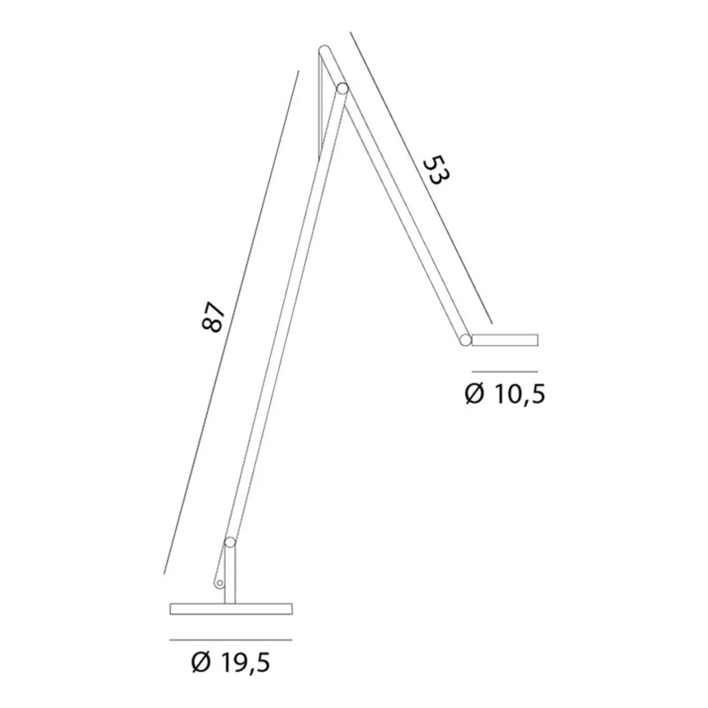 String F1 Gulvlampe DTW Matt White/Silver - Rotaliana String F1 DTW - Stue - Design - Metall - Med en lyskilde