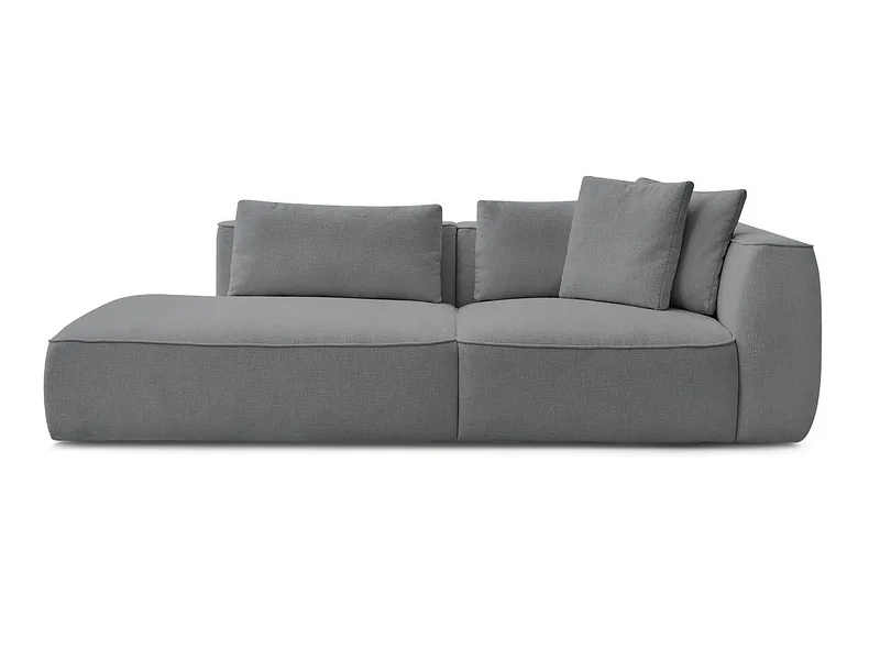 3er Sofa BOBOCHIC LEOPOLD Stoff mit Textur dunkelgrau