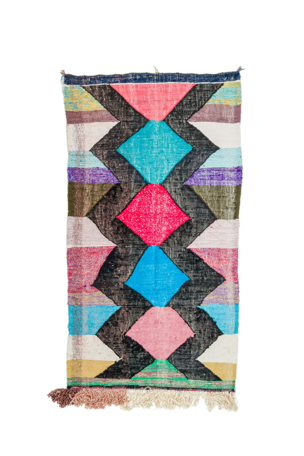 Marokkansk Boucherouite-teppe 120 x 230 cm (Størrelse: 120 x 230 cm)
