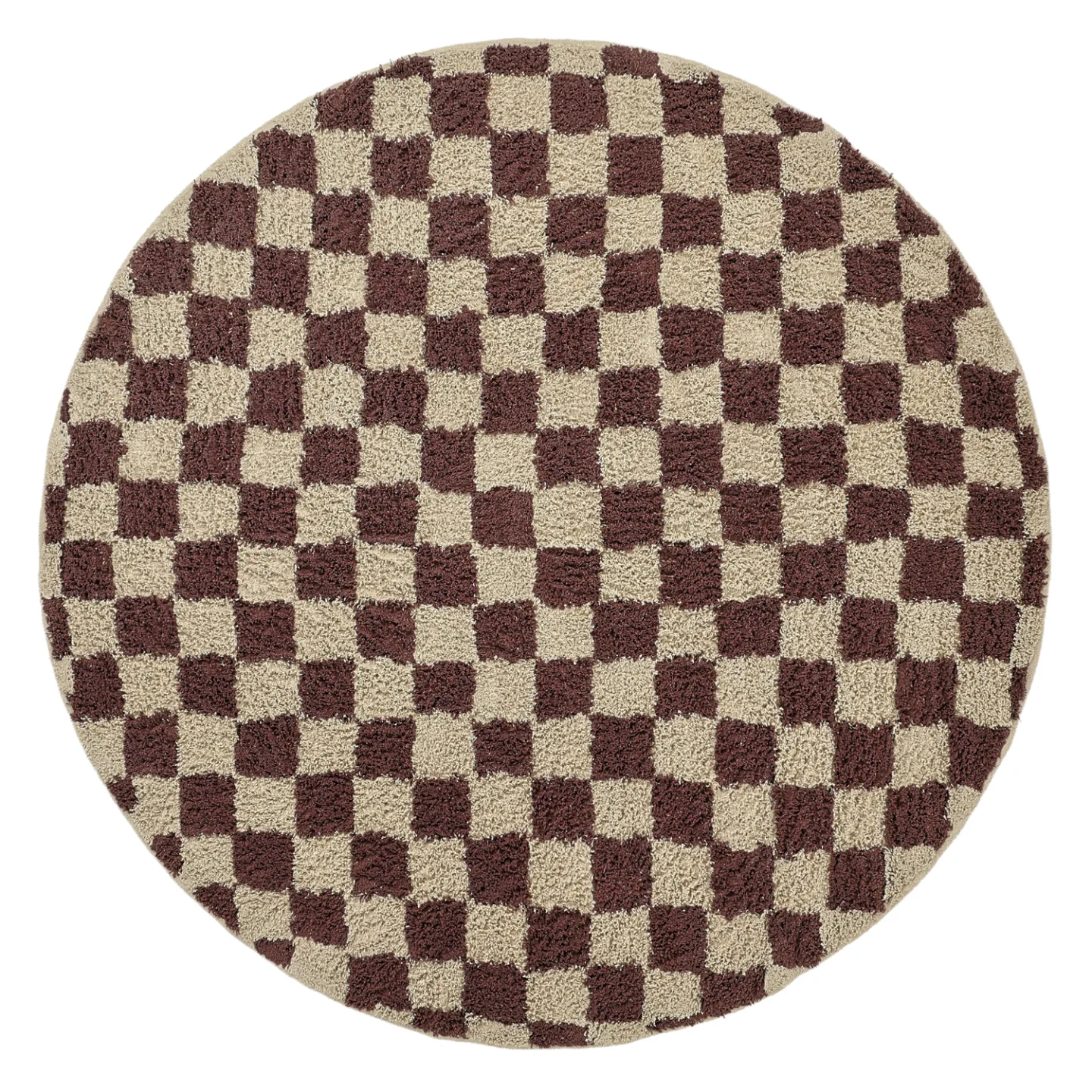 Runde tepper - Elsey Natural Cotton Shaggy (beige/brun) (Størrelse: Ø 240 cm)
