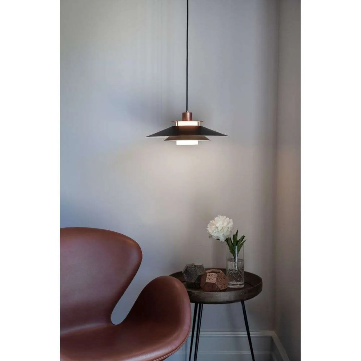 Rivoli Pendelleuchte Ø40 White/Chrome - Halo Design - Esszimmer - Metall