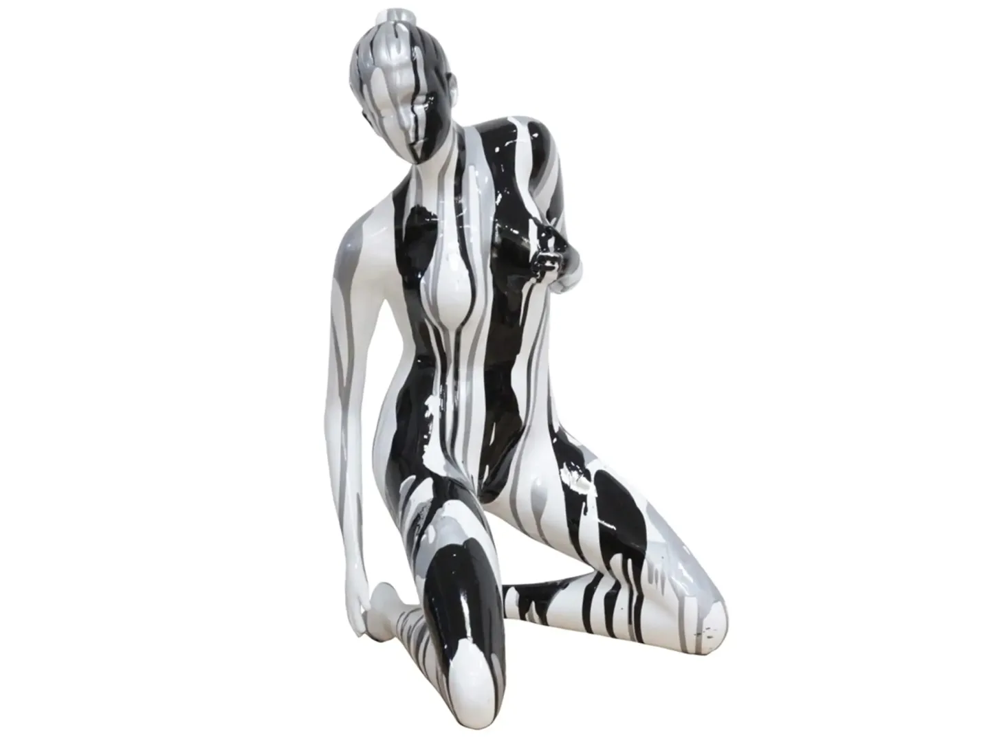 image LAND Skulptur Akt in Silber-Schwarz | Schubiger Möbel