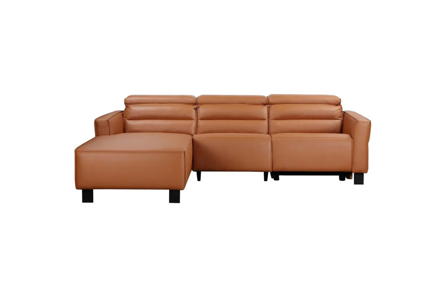 Reclinersoffa med hörn Loft24 Hörnsoffa Loft24 Carpari med manuell recliner Brown Left-faced Artificial leather -