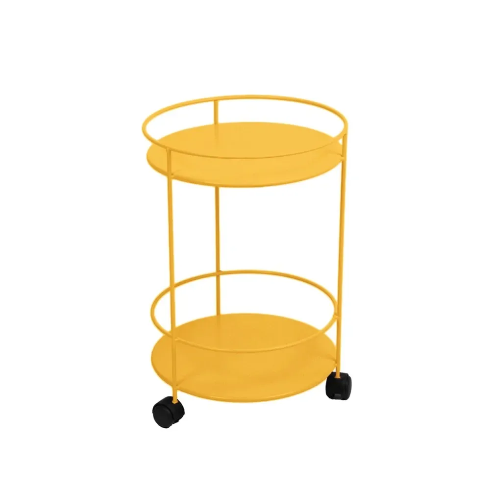 Fermob Guinguette sidobord med hjul Honey (gul)