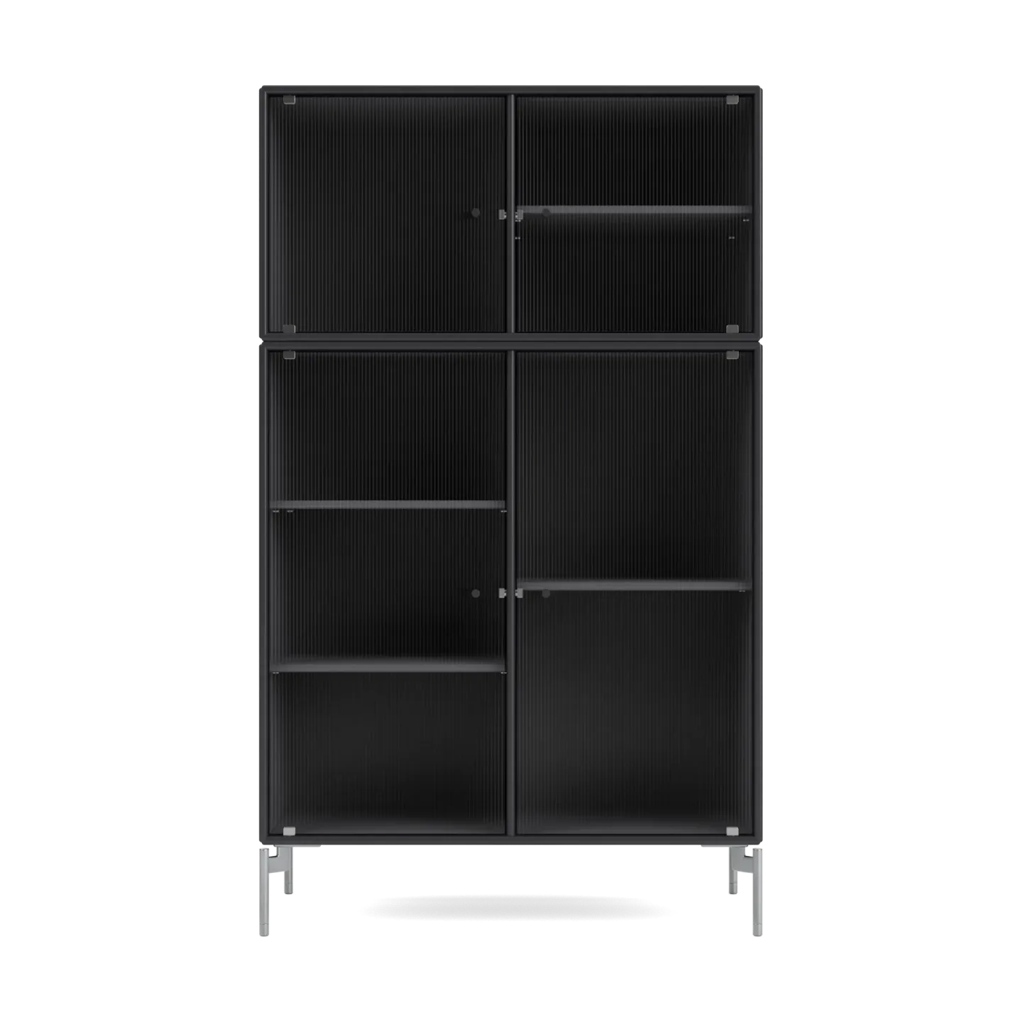Montana Ripple III Vitrinenschrank 69,6x117,6x38 cm Anthracite-Beine chrome