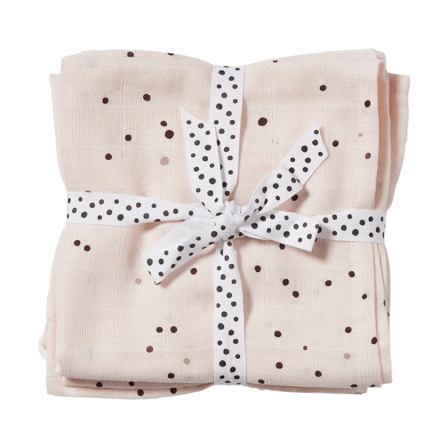 Done by deer Dreamy Dots bebisfilt 120x120 cm 2-pack Powder