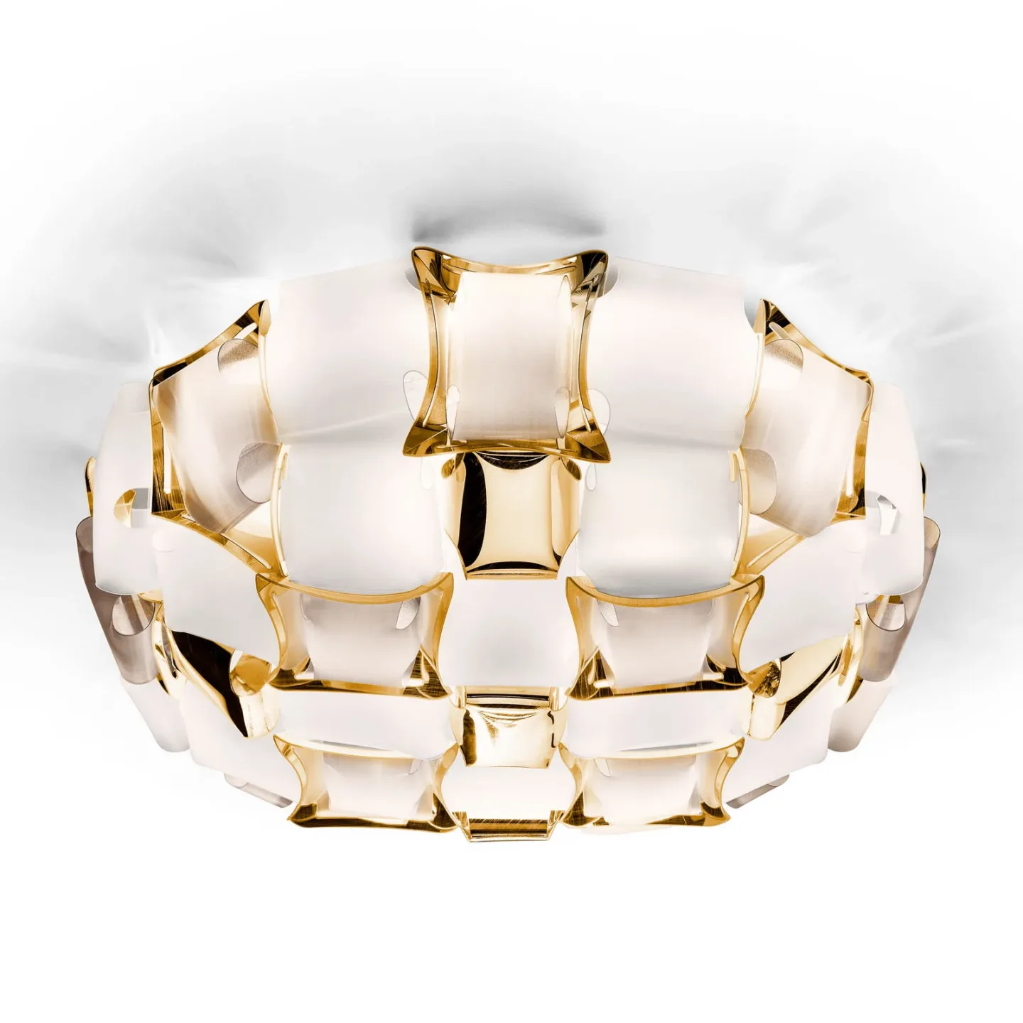 Mida Deckenleuchte/Wandleuchte Medium White/Gold - Slamp - Wohnzimmer - Design - Kunststoff - Rund