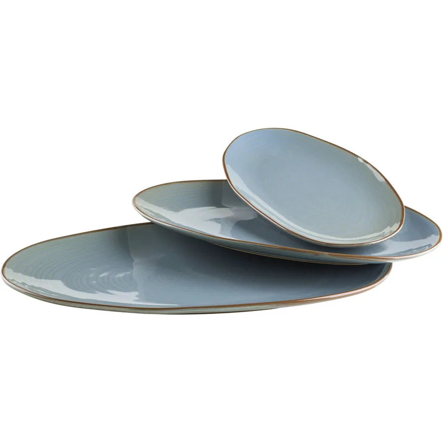 MÄSER Servierplatten-Set Nottingham Blau/Grau Keramik