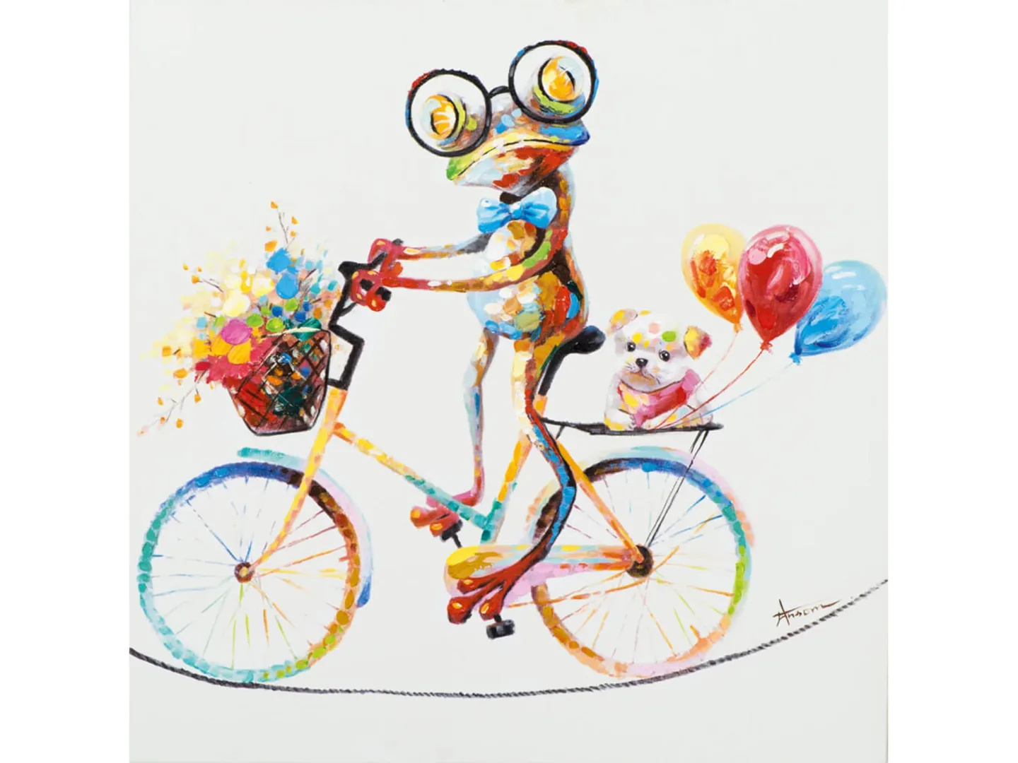 image LAND Bild Neugieriger Frosch | Schubiger Möbel