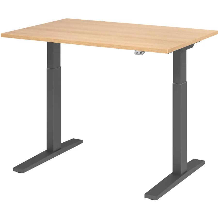 Schreibtisch Office eiche Holzwerkstoff B 120 T 80 cm