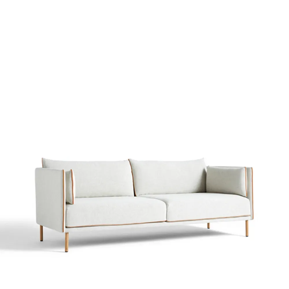 HAY Silhouette 3-Sitzer Sofa Coda 100 offwhite-geölte Eichenbeine