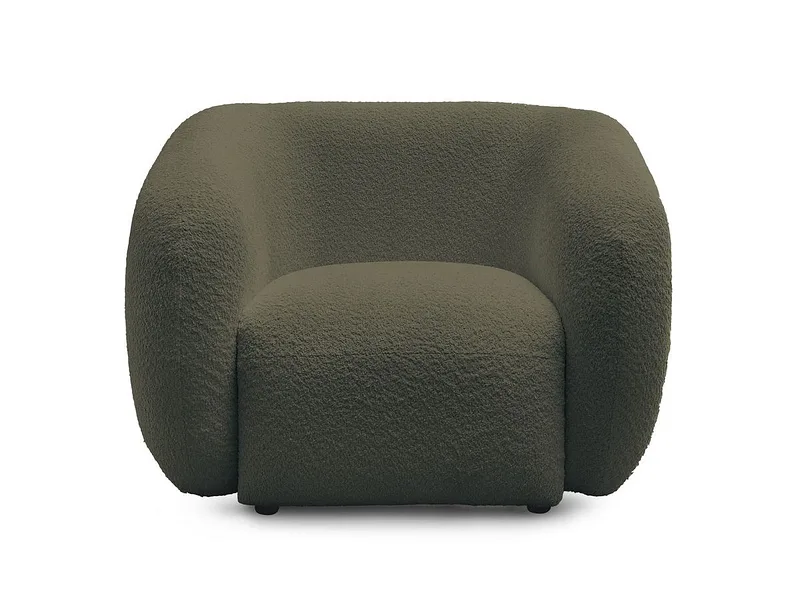 Sessel BOBOCHIC CELINE Boucle-Stoff grün