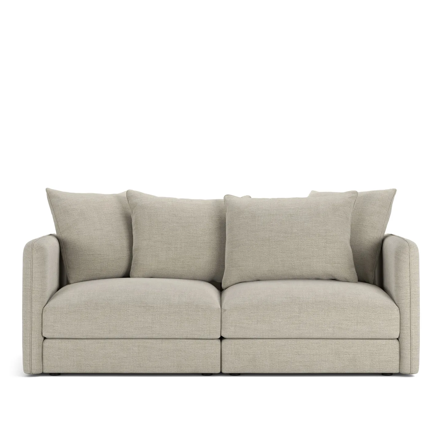NOGA - Pavarotti 2-Seater, Fixed Cover, Cushion Variant 01, Sienna 102 - Soffor - Grå