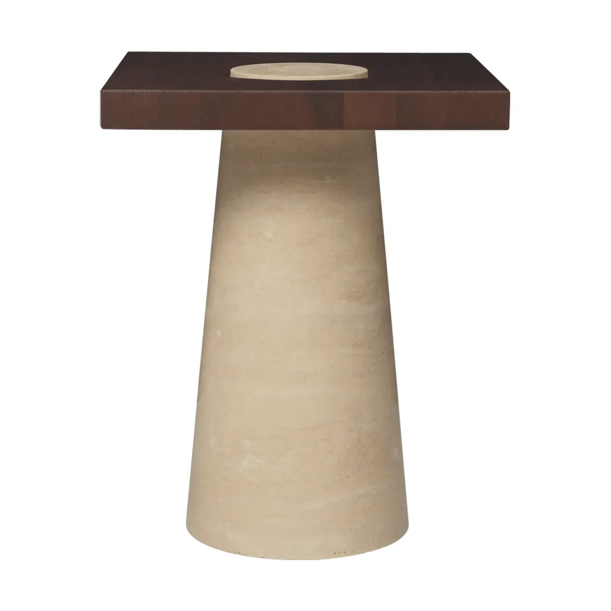 Ferm Living Grova sidobord Travertine, 40x40x50 cm