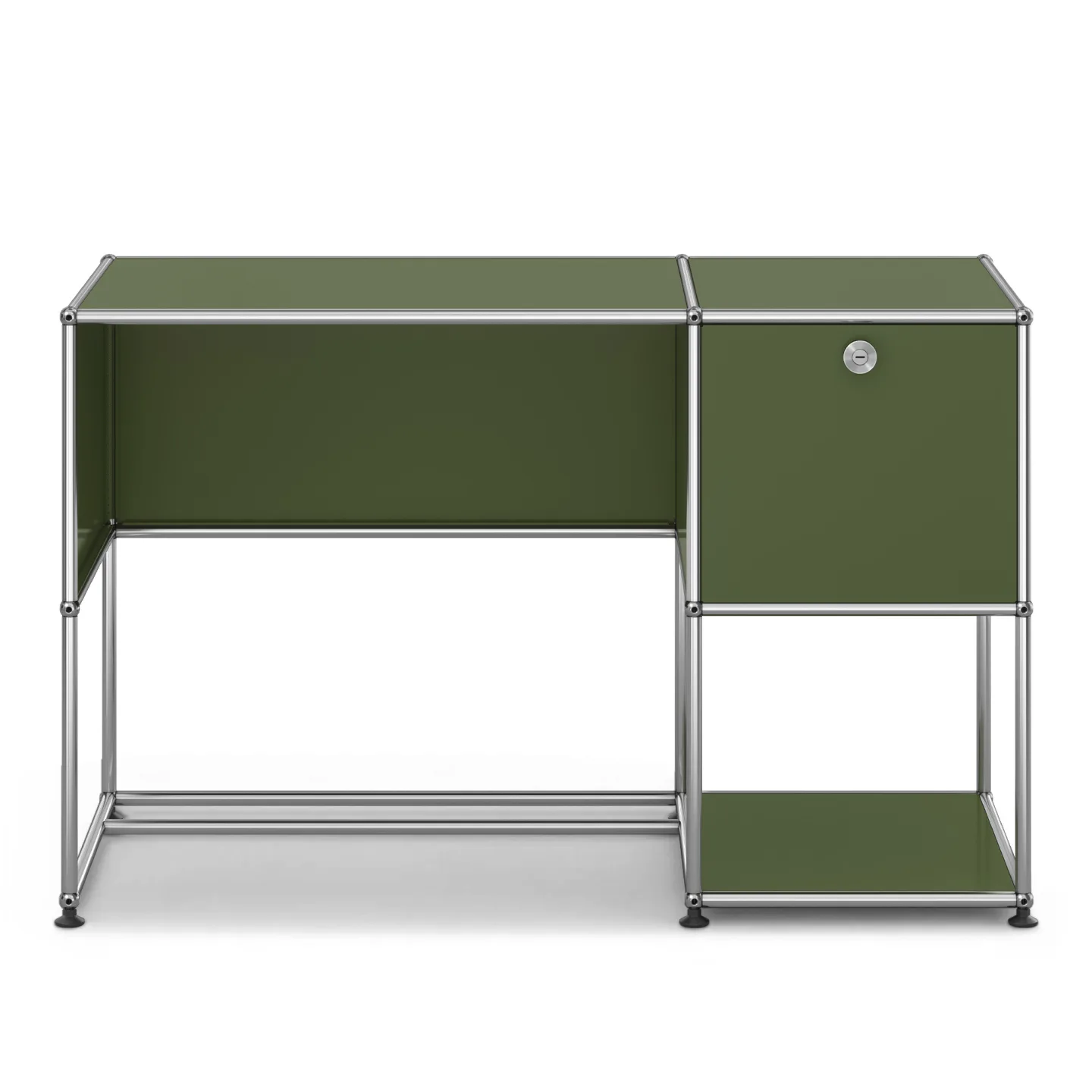 USM - USM Haller Storage Desk B21 Olive Green - Skrivbord - Fritz Haller & Paul Schärer - Grön - Metall