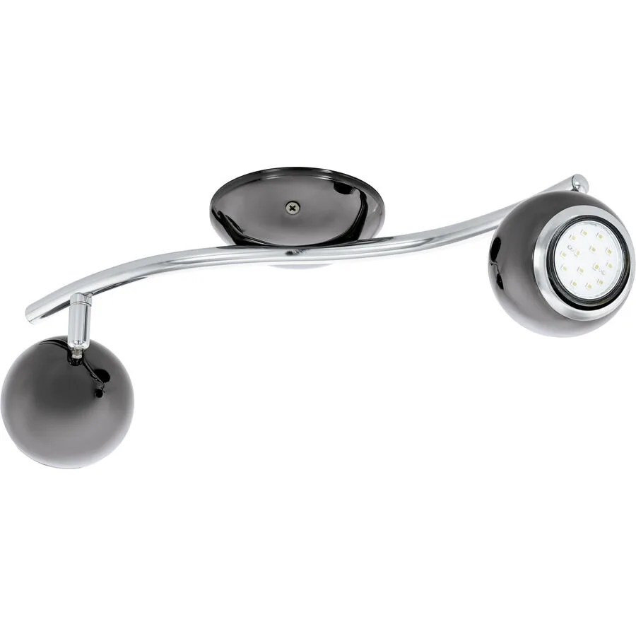 Eglo Spot Bimeda Grau Stahl 10 cm - Farbe: Nickel - Lichtfarbe: Warmweiss