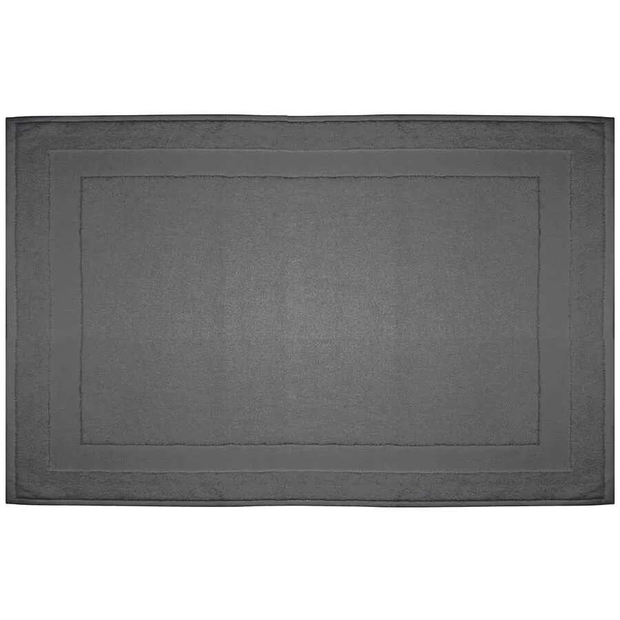 Badteppich Nea Anthrazit Baumwolle 50 x 75 cm Rechteckig