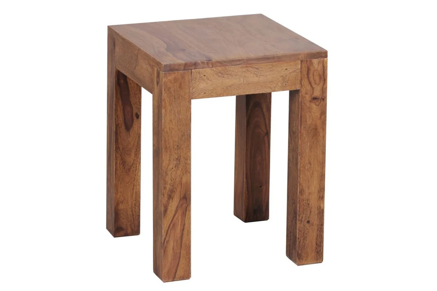 Sido bord Wohnling massivt trä 35x35cm med träben, lantlig stil Rosenträ - Rosenträ
