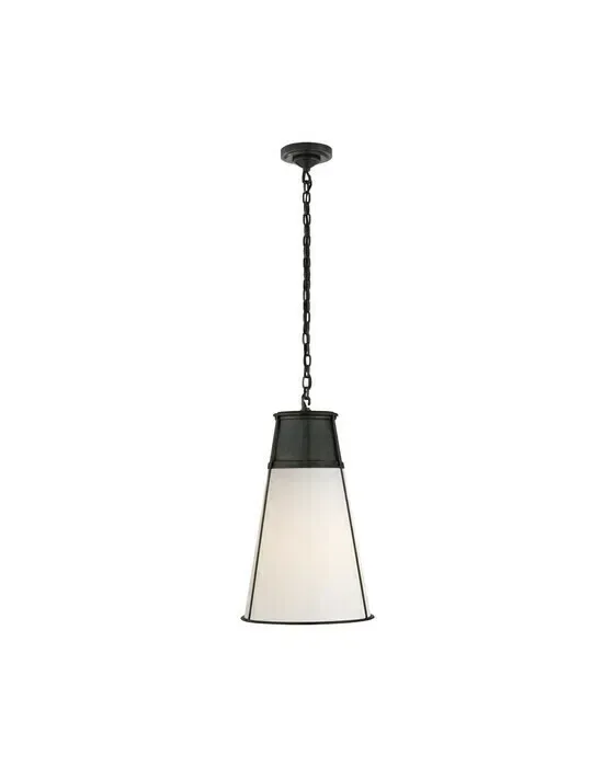 Robinson Large Pendant Bronze/White Glass