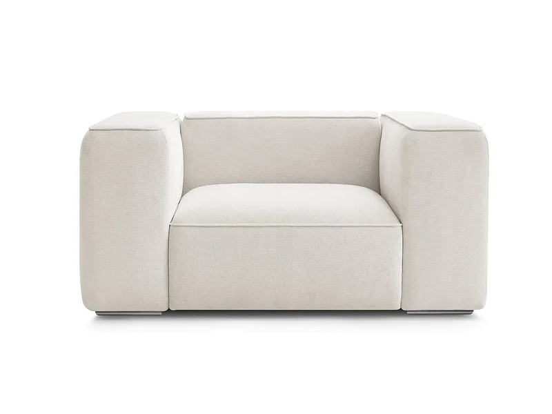Sessel BOBOCHIC ZEPHYR Stoff mit Textur weiss