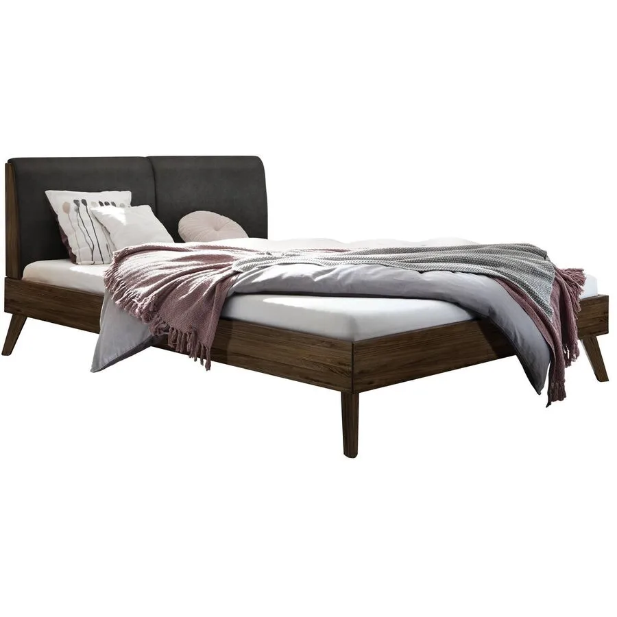 Hasena Bett Simone natur geölt Nussbaum Massivholz 160 x 200 cm