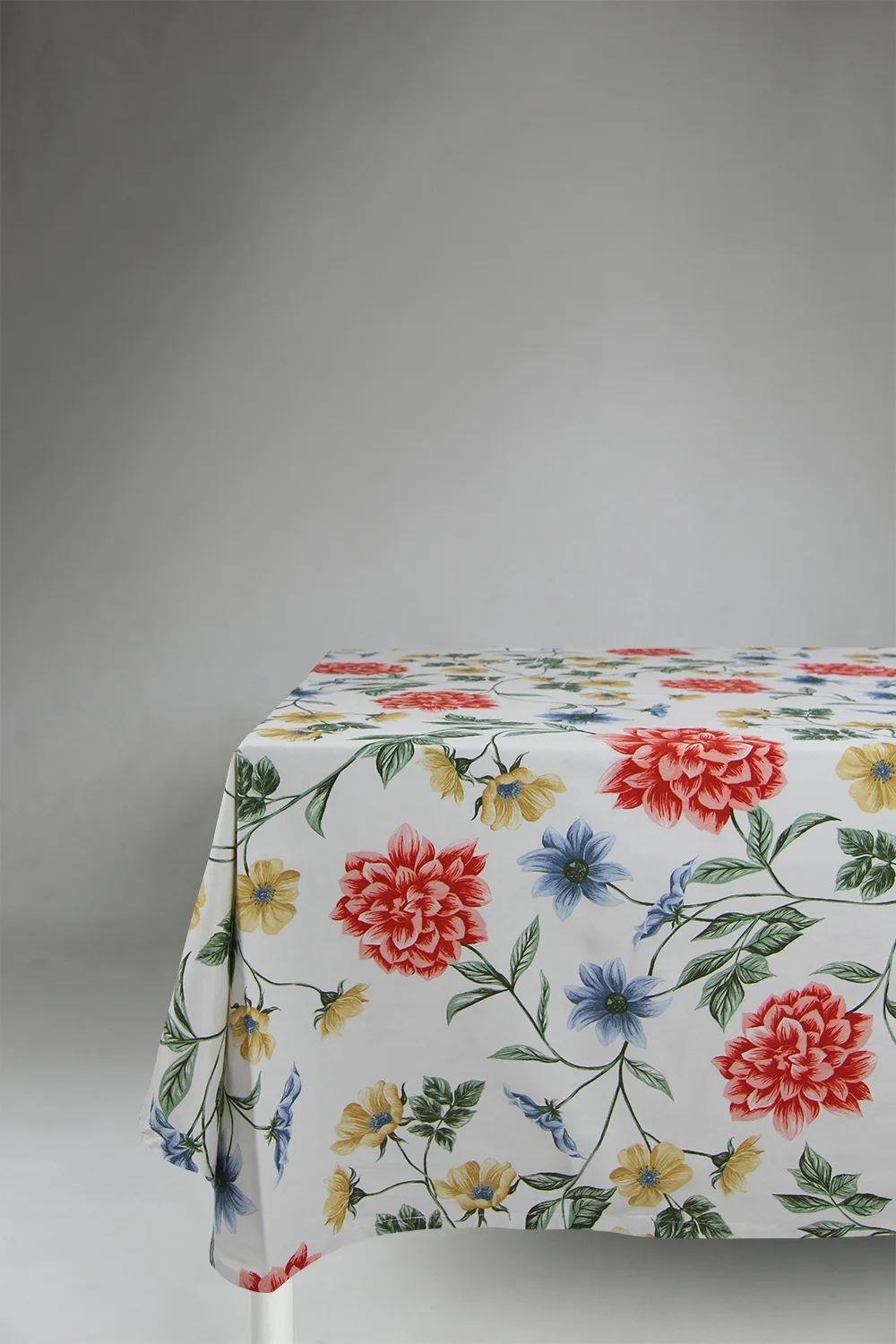 Dukar - Bomullsduk Dahlia (rød) (Størrelse: 140 x 250 cm)