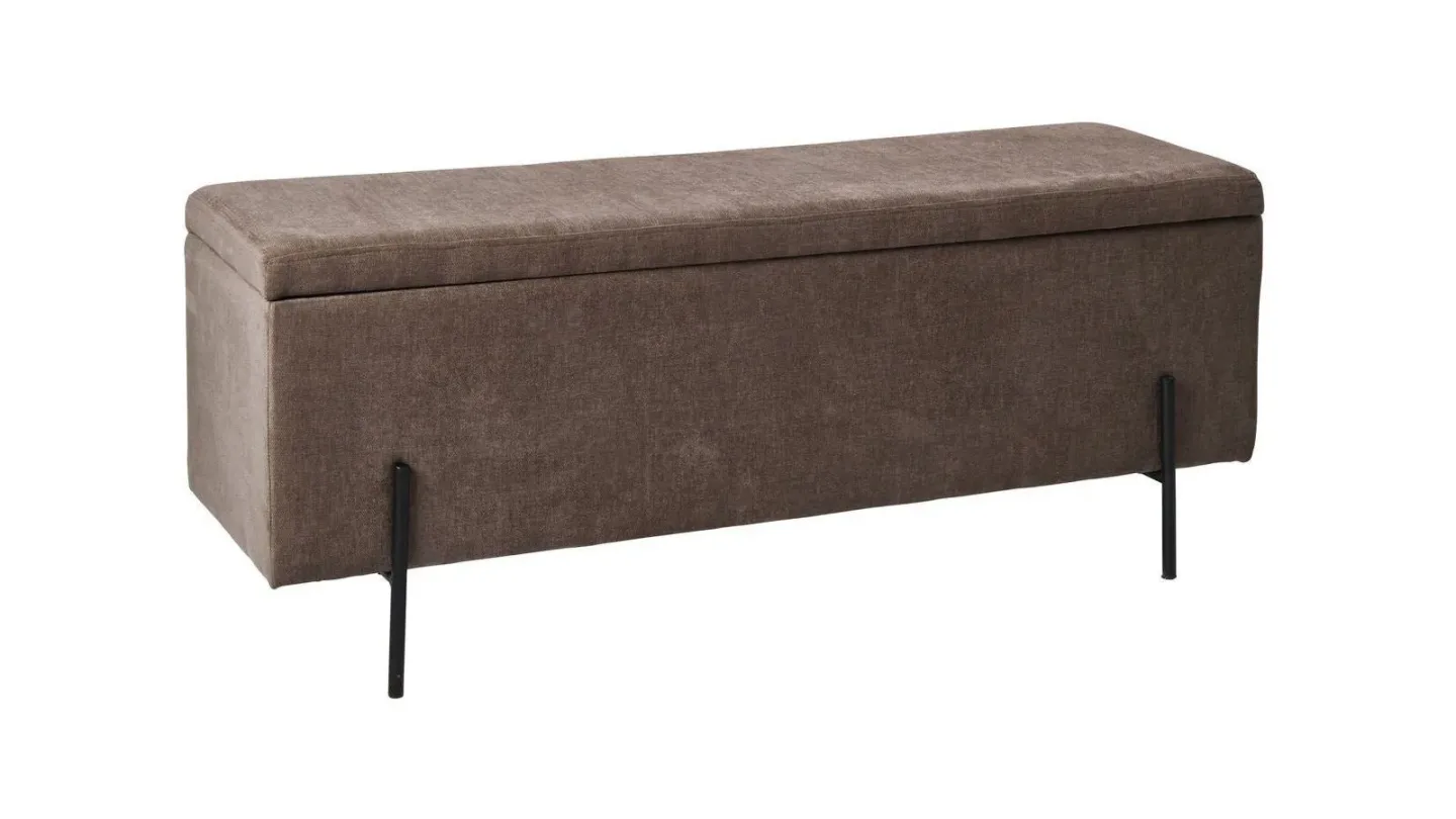 Brewster Bänk m förvaring 120 cm - Brun