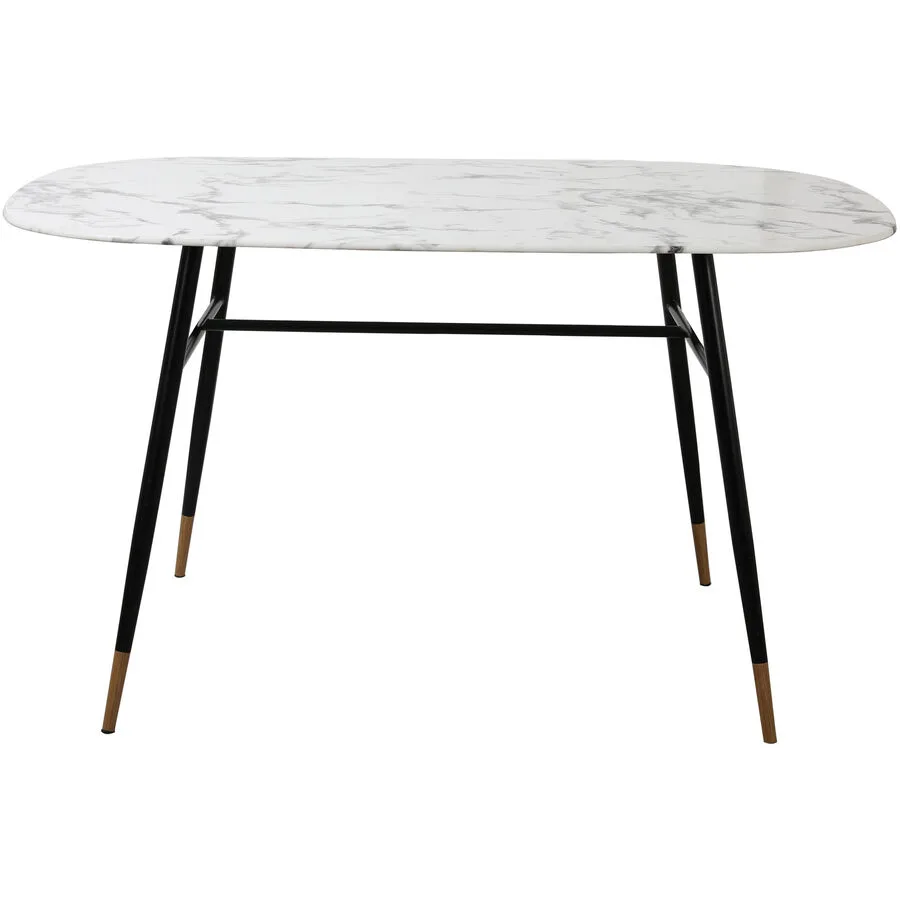 Tisch Serena Weiss Glas 140 cm