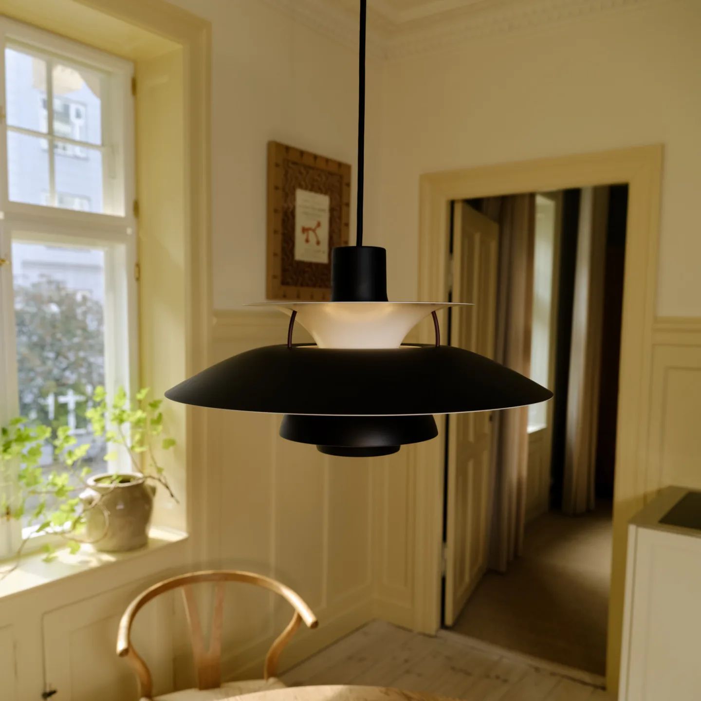 PH 5 500 Hängeleuchte Black Edition 2025 E27 - Louis Poulsen - Wohnzimmer - Modern - Metall - Einflammig