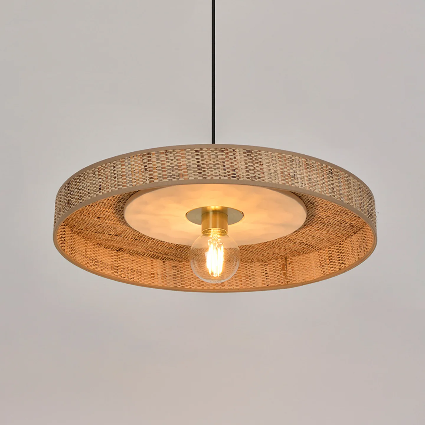 Portinatx Hängeleuchte Ø 50 cm weiß - MARKET SET - Wohnzimmer - Design - Keramik - Einflammig