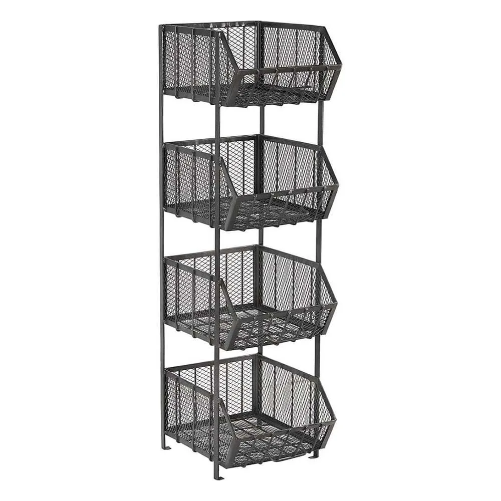Mesa metallhylla med 4 fack - Trademark Living