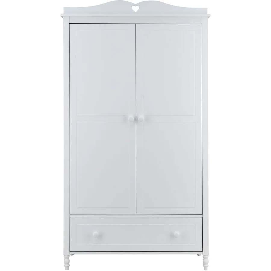 Kleiderschrank Emma weiss MDF B 108 cm