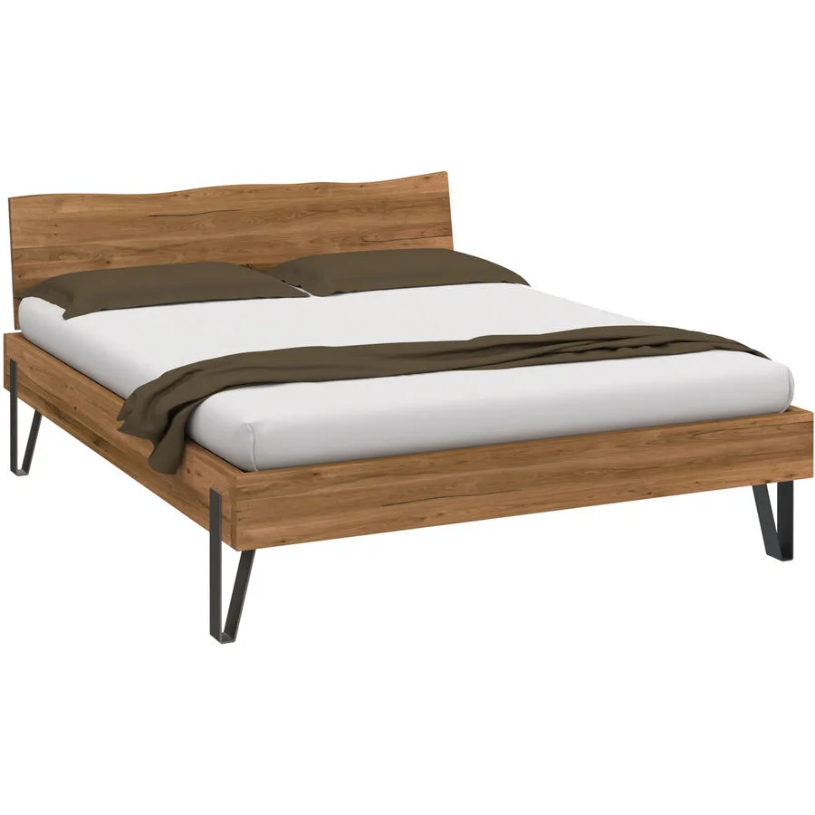 Bett Holz Werk eiche Sumpfeiche Massivholz 180 x 200 cm