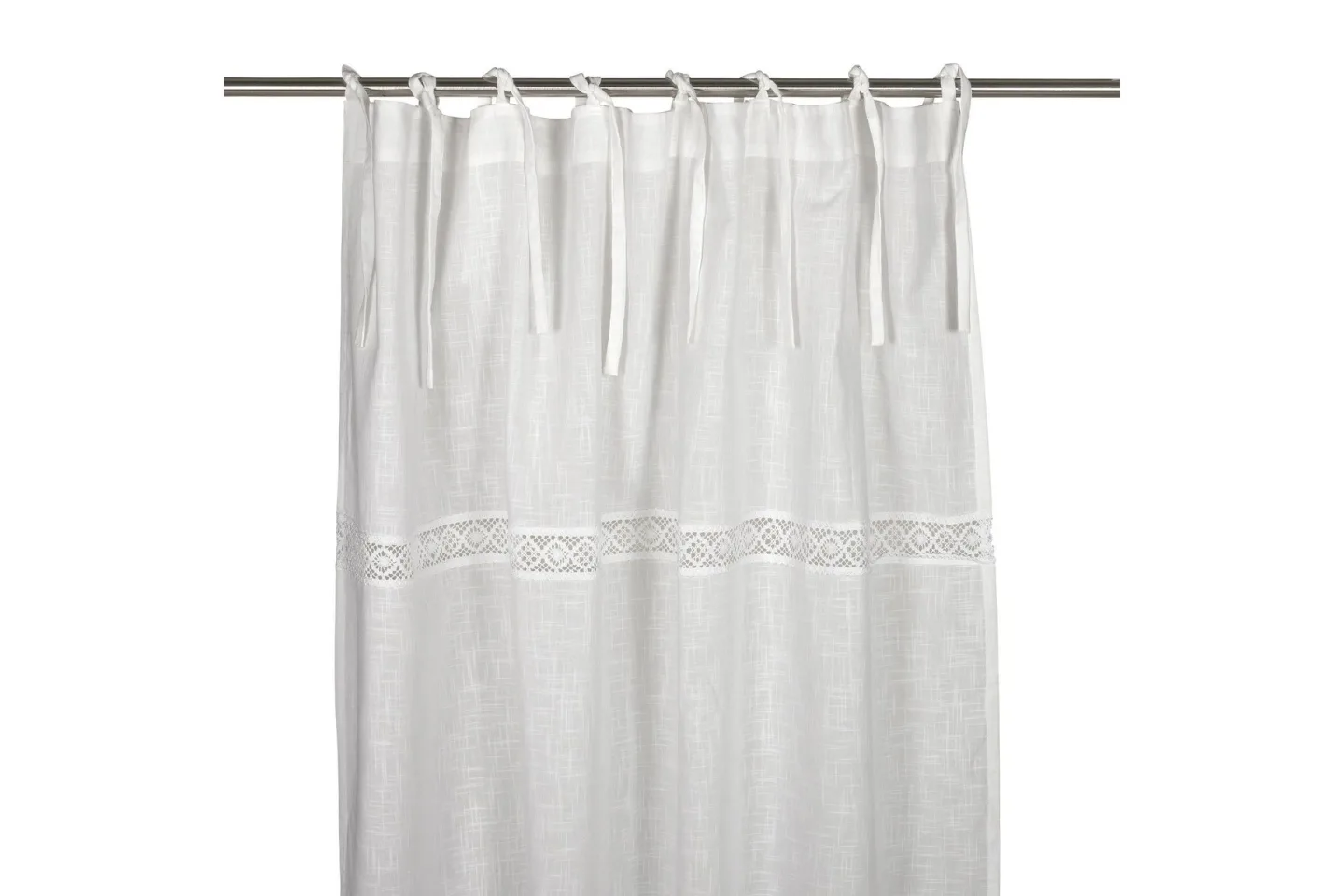 Capasin Knytgardin 2-pack 240 cm - Vit