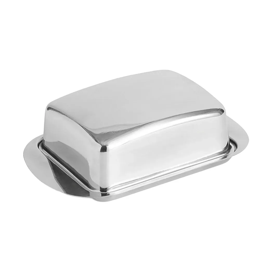 HAY Essential Steel Butterdose Edelstahl, 10×17 cm