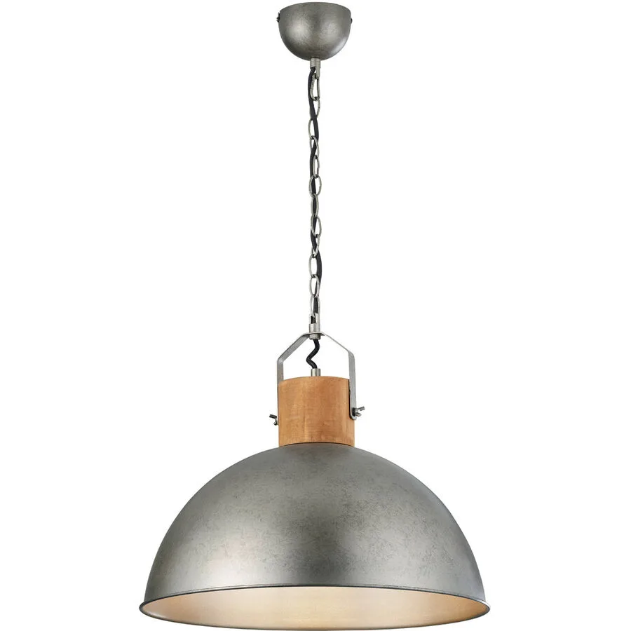 Pendellampe Sair Grau Metall 45 cm 150 cm - Farbe: Nickel