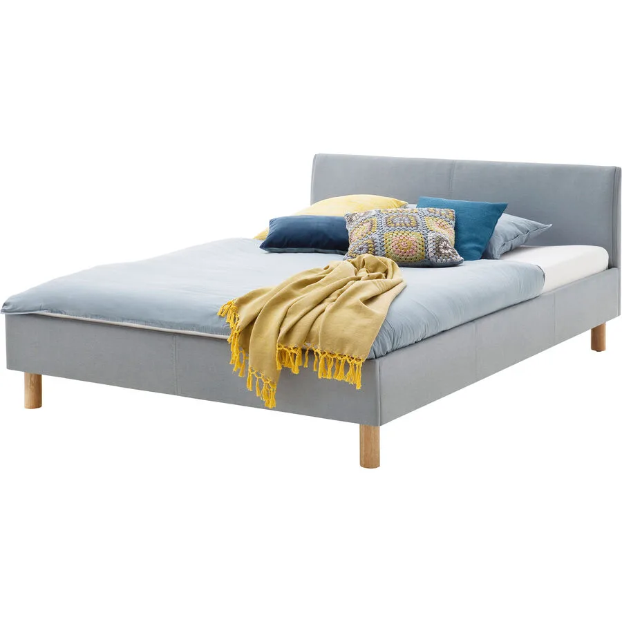 Bett Camilla eisblau Polyester 120 x 200 cm