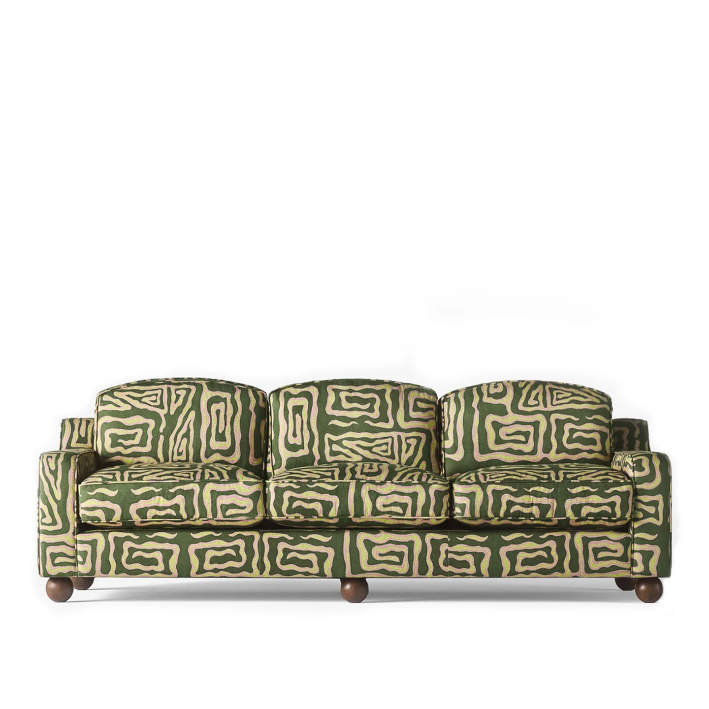 Dusty Deco - Lola Sofa Beaten Track Green 3P - Soffor - Matthew Williamson - Grön - Linne