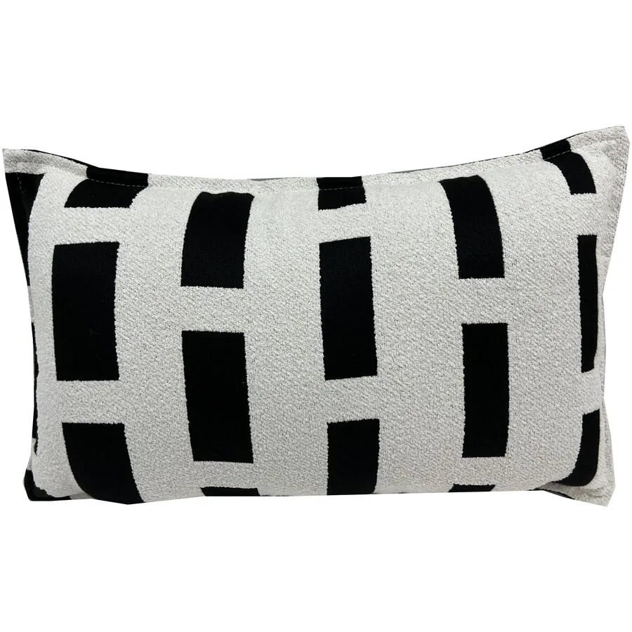 Zierkissenbezug Nino Schwarz/Weiss Polyester 30 cm 50 cm