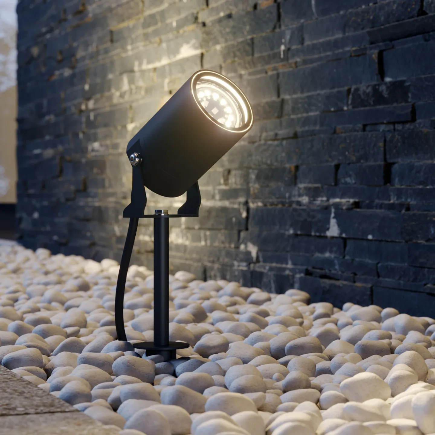 Lobelia Udendørs Spot w/Spike IP65 Dark Grey - Lindby - Terrasse - Moderne - Aluminium - Rund
