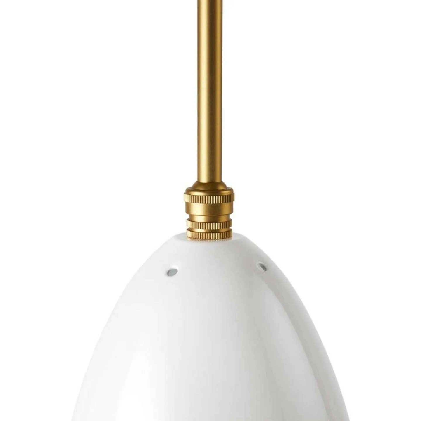 Gräshoppa Pendel Glossy Alabaster White/Brass - GUBI - Stue - Metall