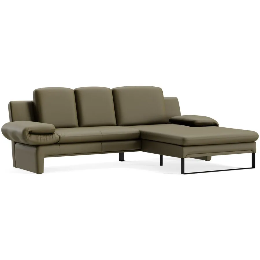 Ecksofa Astra Rechts Touch - 875 khaki B 321 T 168 cm - Möbel Konfigurator: Traummöbel individuell zusammenstellen