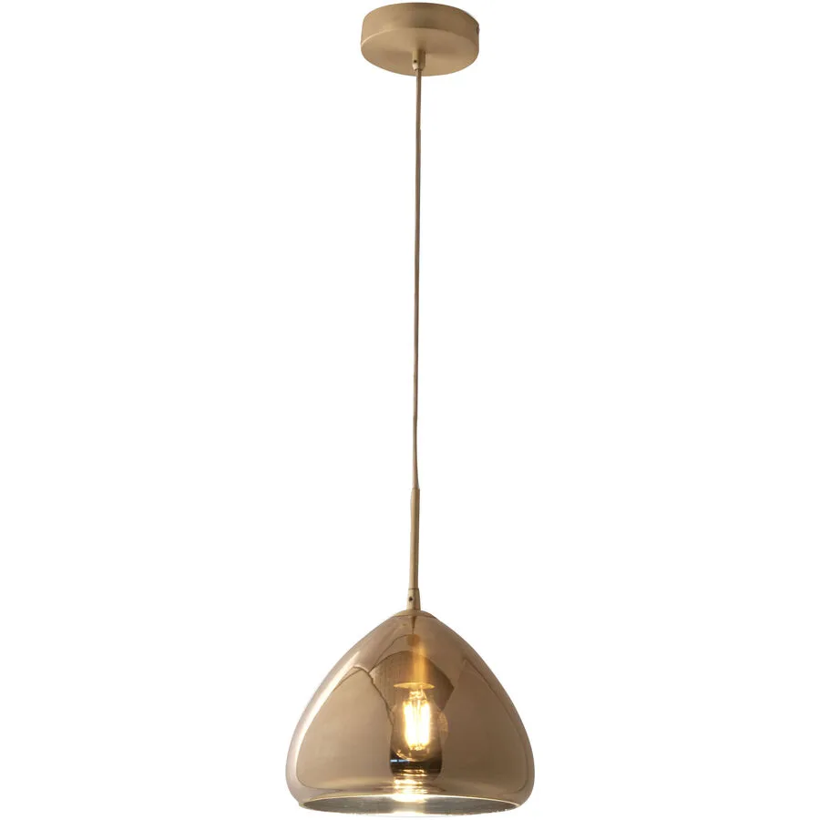 Pendellampe Ove Glas/Metall 24 cm 200 cm - Farbe: messing - Material: Metall/Glas