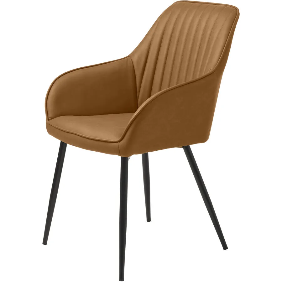 Stuhl 2er-Set Nort braun Polyester