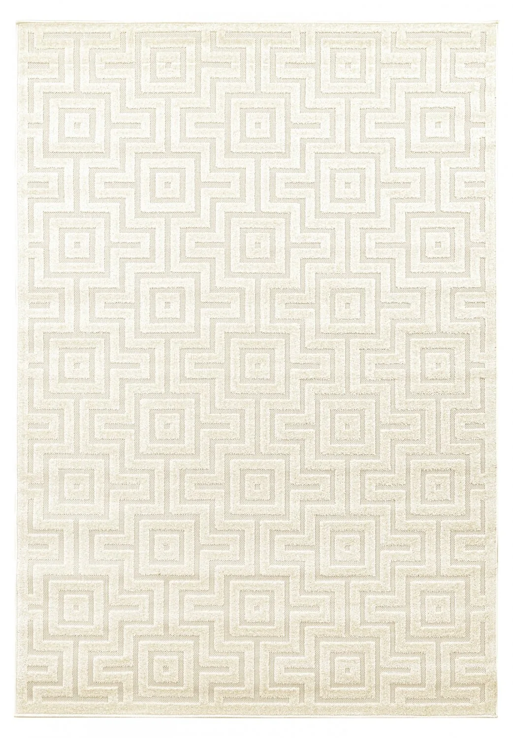 Shaggy Indoor/Outdoor - Oneida (krem) (Størrelse: 200 x 290 cm)