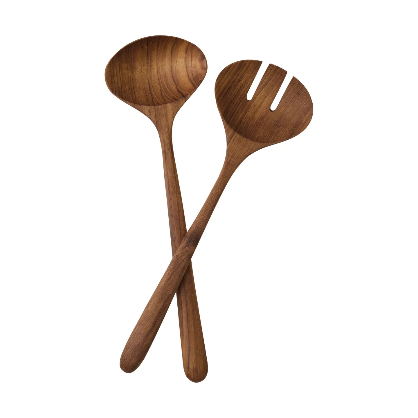 Tell Me More Teak Salatbesteck 2-teilig Braun
