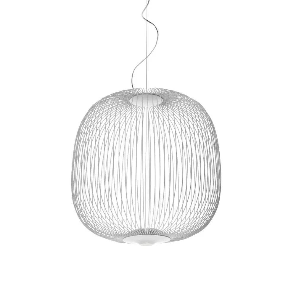 Foscarini - Spokes 2 Pendellampa, Vit, Ej dimbar LED-lampa, Kabel 340 cm - Pendellampor - Garcia Cumini - Vit
