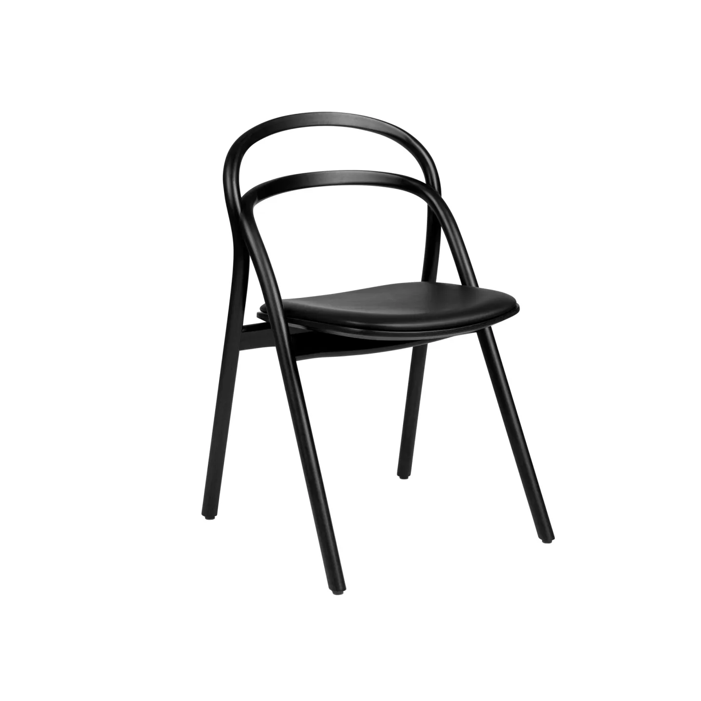 HEM - Udon Chair - Black/Black Leather - Matstolar - Staffan Holm - Svart - Läder/Trä