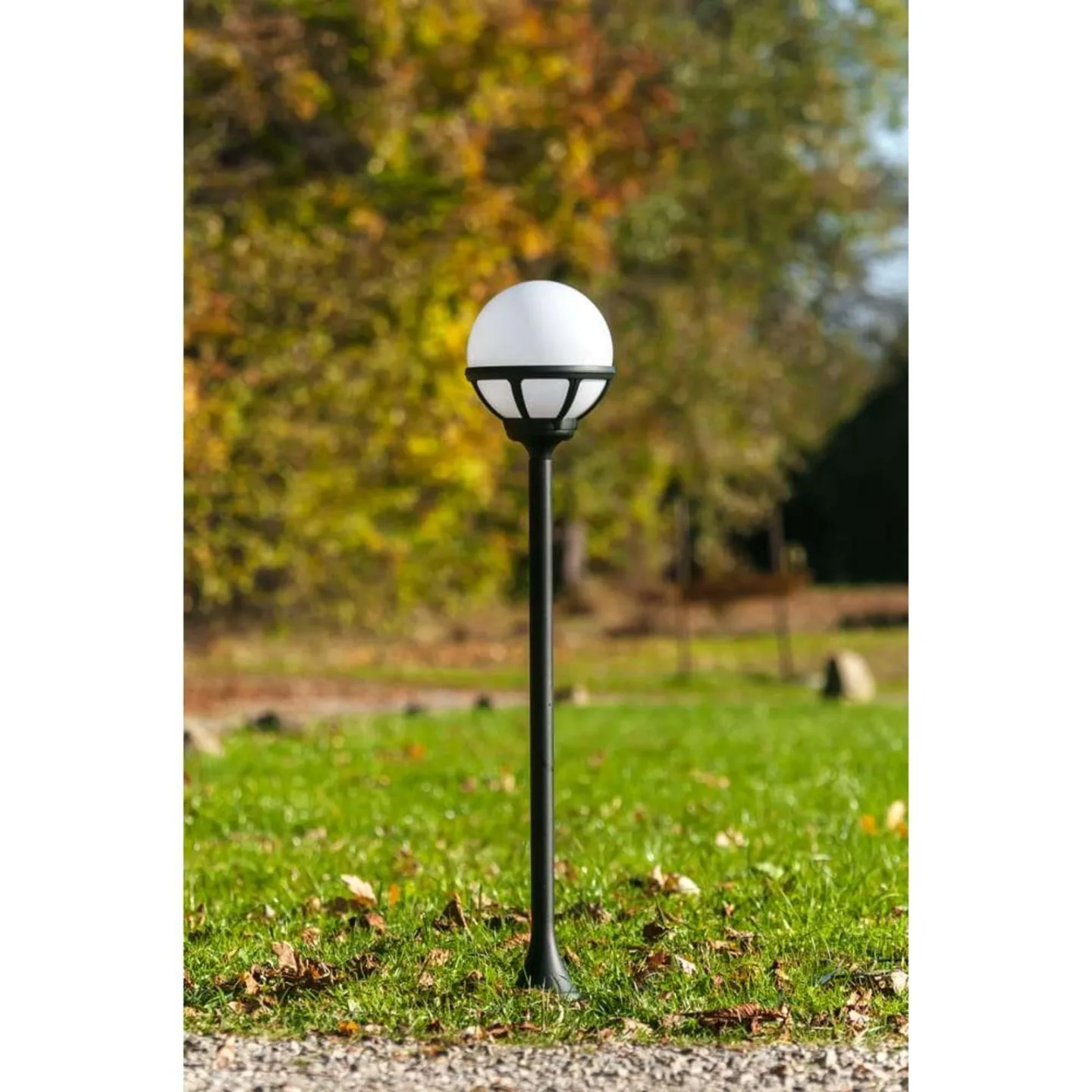 Bologna Gartenlampe, Betonbodenhalter, Klar/Schwarz - Norlys - Terrasse - Aluminium